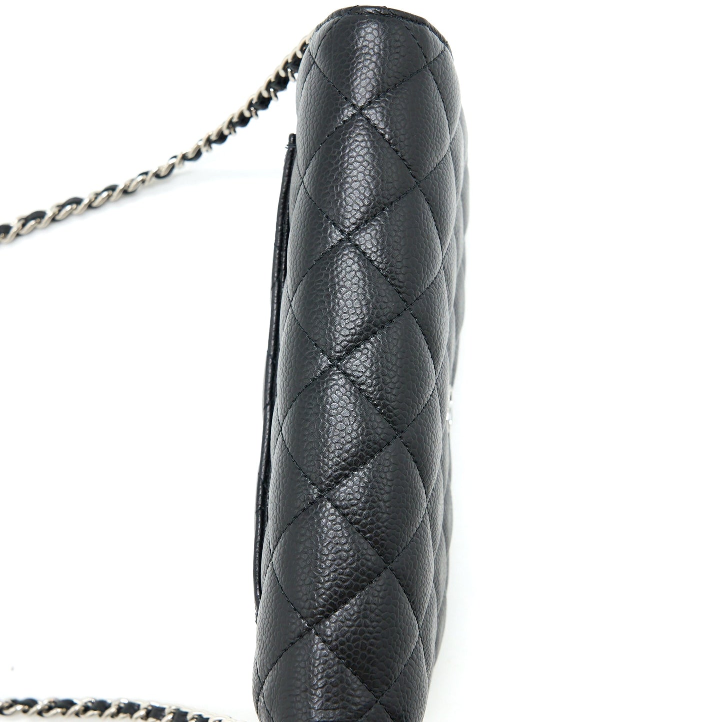 Chanel Classic Wallet on Chain Caviar Black SHW (Microchip)