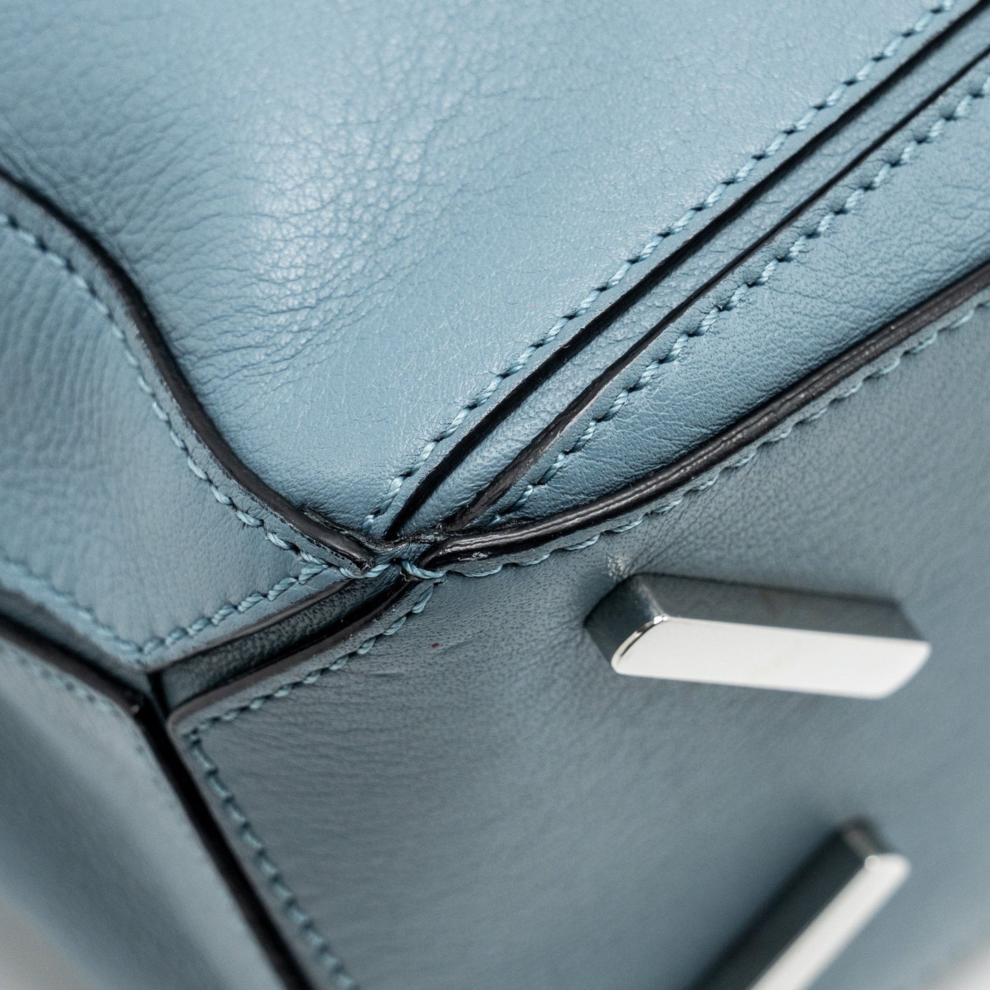 Loewe Small Puzzle Bag Calfskin Light Blue SHW