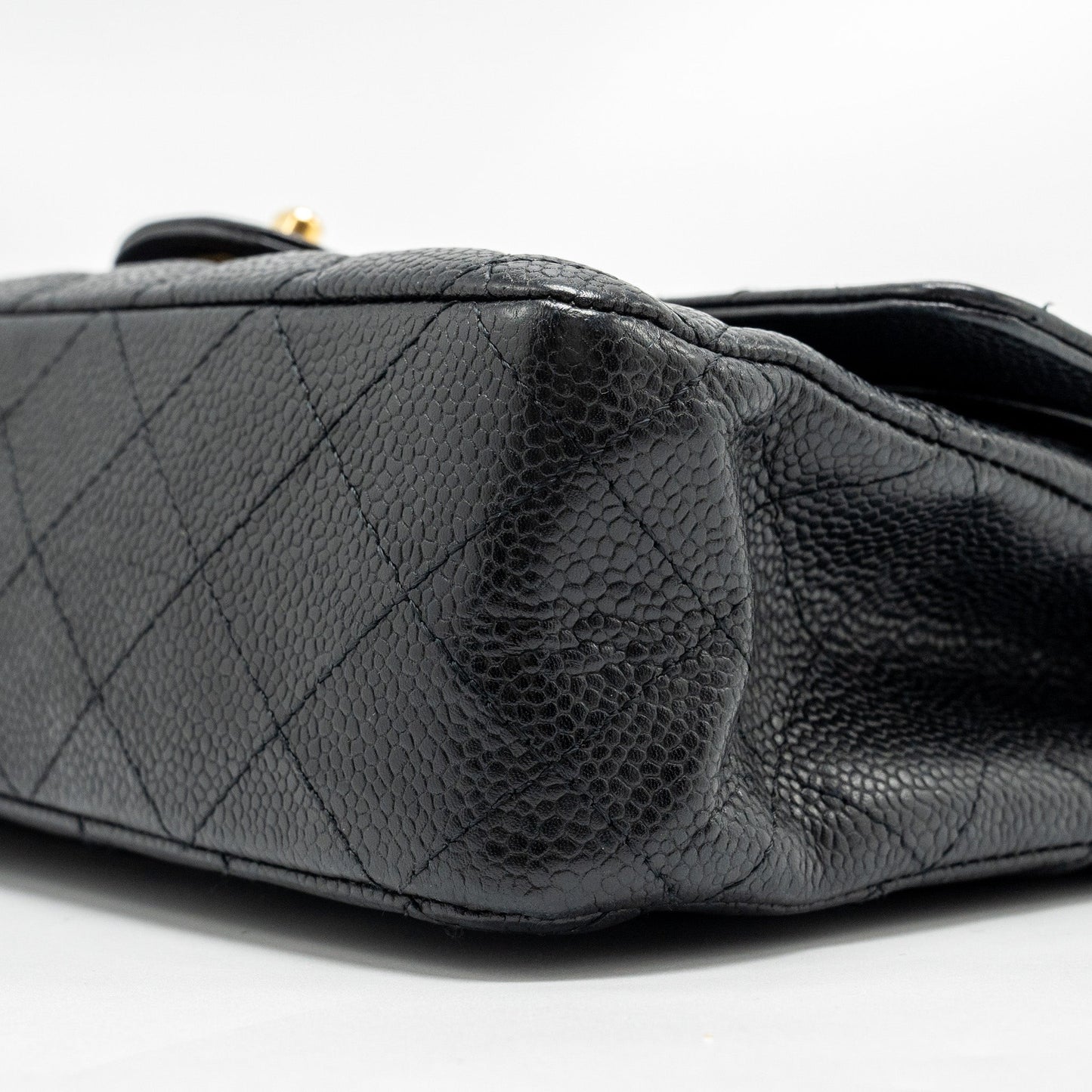 Chanel Medium classic double flap bag caviar Black GHW