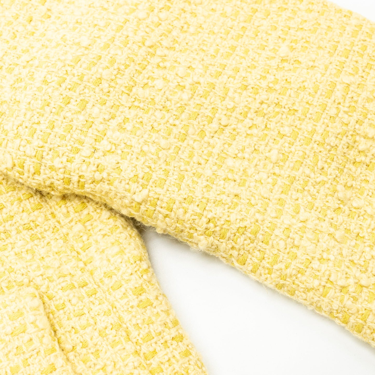 Celine Size 38 boucle chasseur tweed jacket wool/cotton yellow