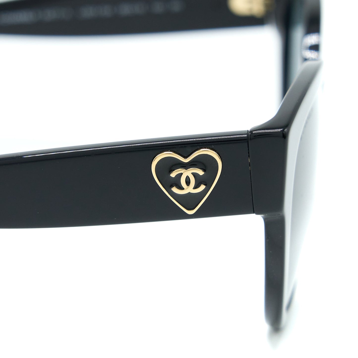 Chanel heart Sunglass Black / Grey