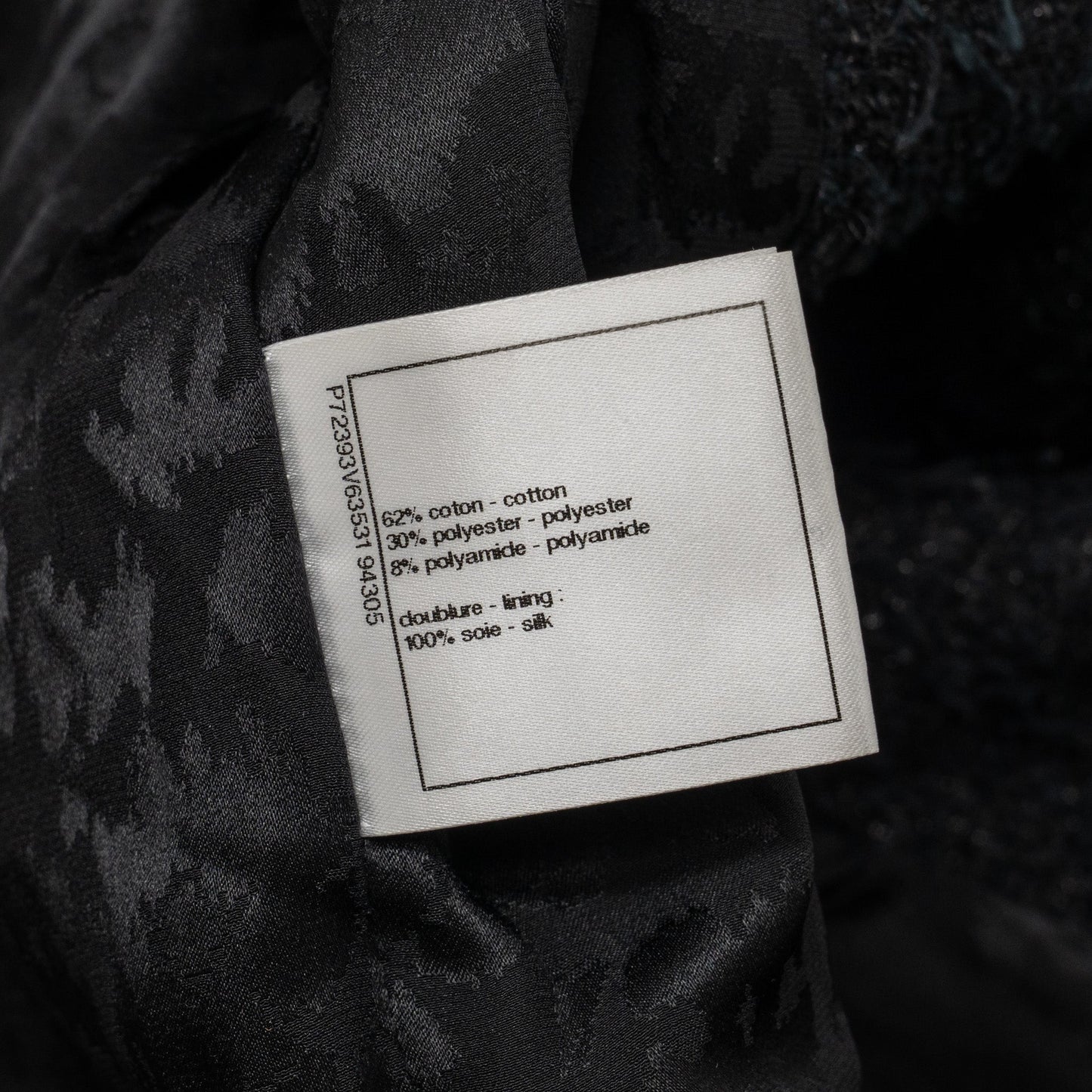 Chanel Size 36  31 Rue Cambon Double Breasted Coat Cotton/Polyester Black