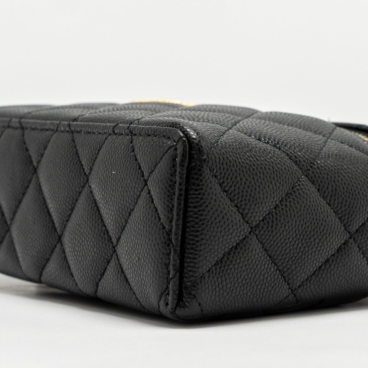 Chanel Top Handle Vanity Bag Caviar Black GHW (Microchip)