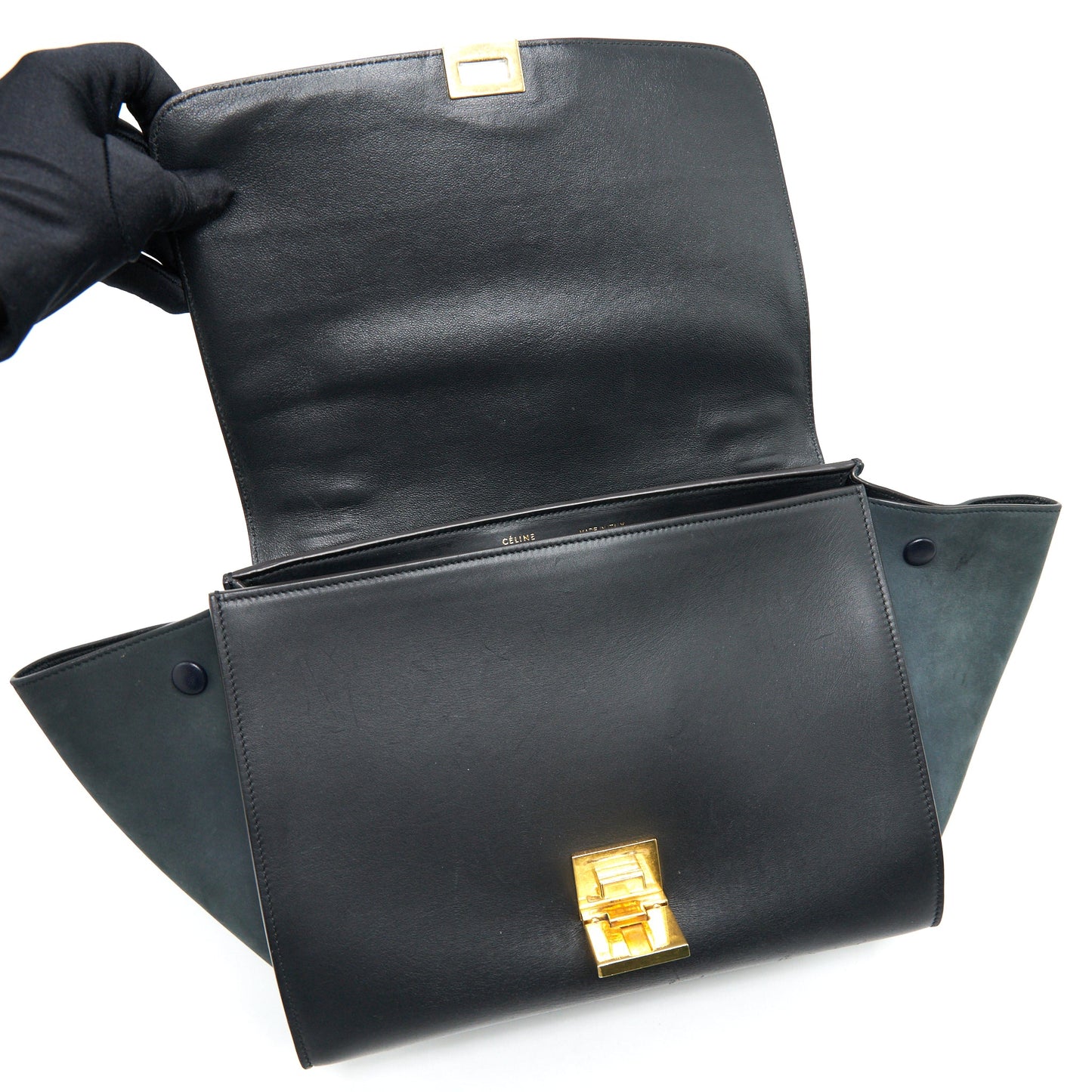 Celine Trapeze Bag Deep Grey / Black GHW