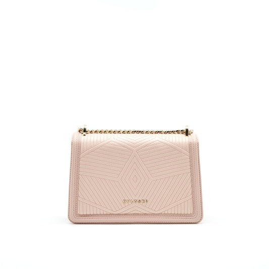 BVLGARI SERPENTI DIAMOND BLAST SHOULDER BAG IN PINK