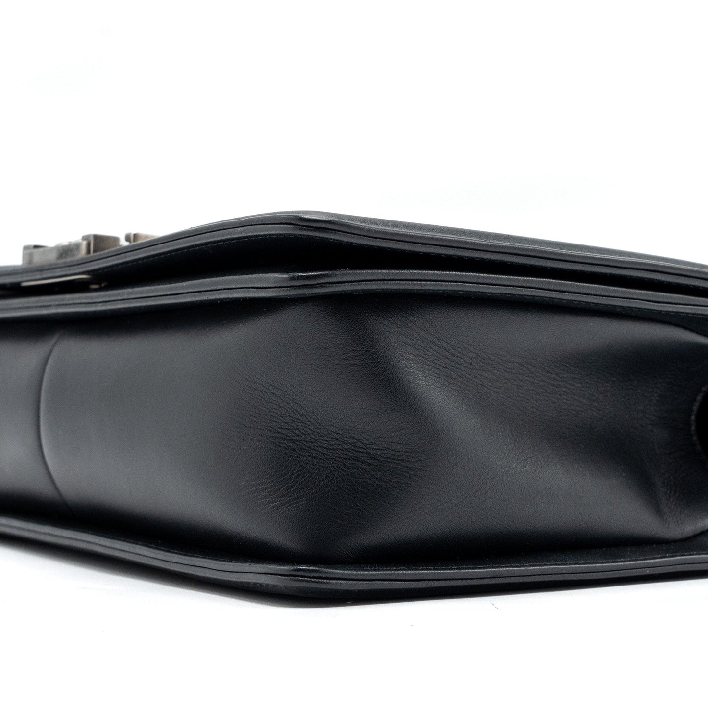 Chanel New Medium Boy Bag Smooth Calfskin Black Ruthenium Hardware