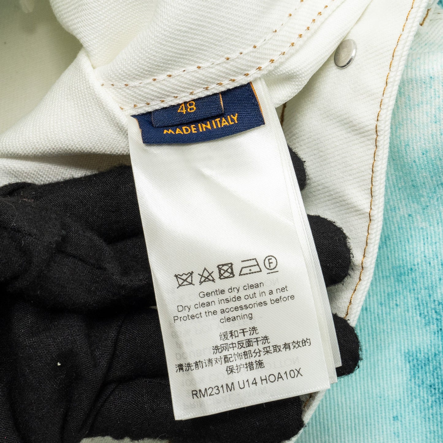 Louis Vuitton Size 48 LV Spray Denim Jacket Cotton Multicolour