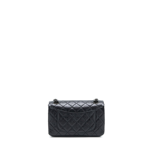 Chanel Mini 2.55 Reissue Aged Calfskin So Black With Black Hardware (Microchip)
