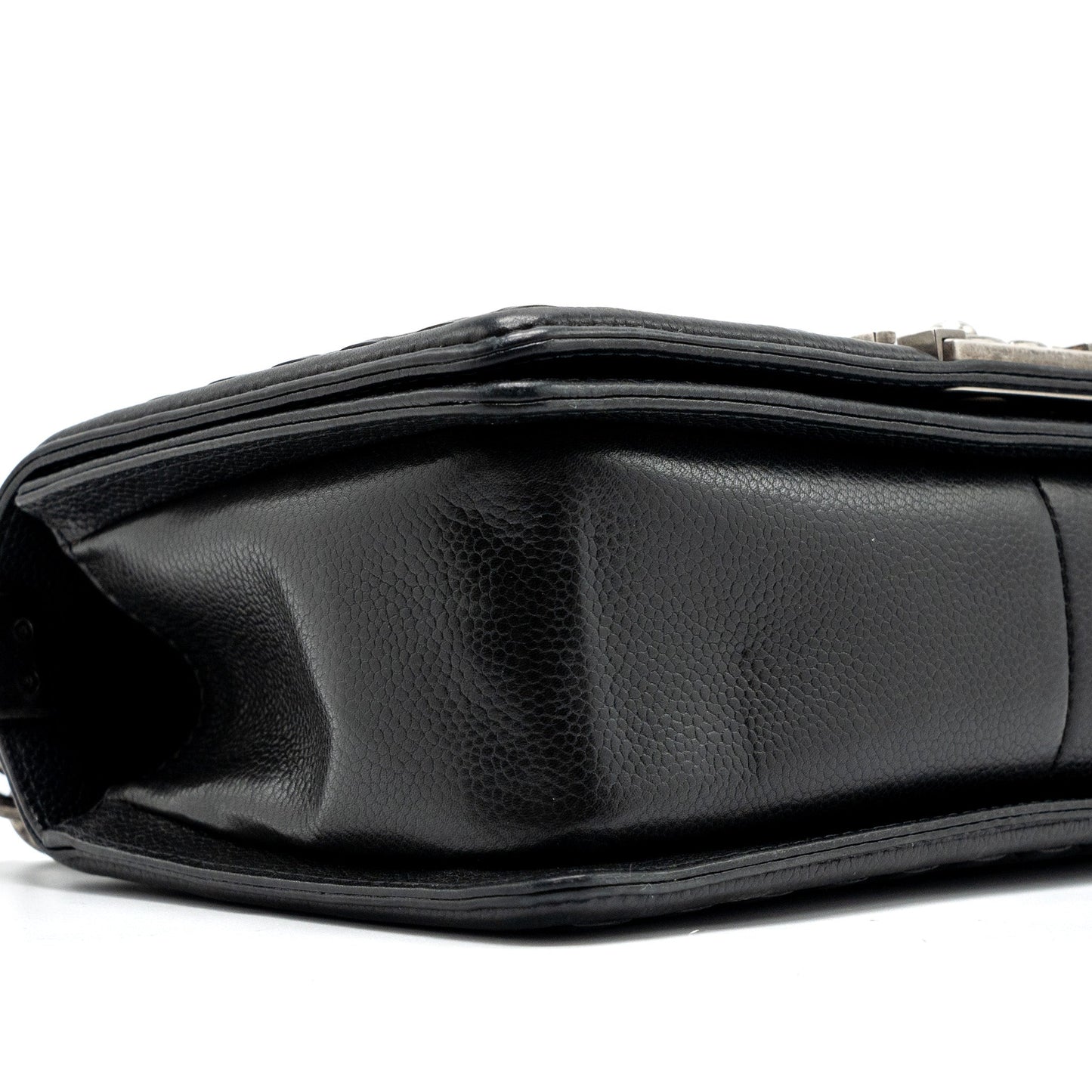 Chanel medium boy bag limited quilted caviar black ruthenium hardware