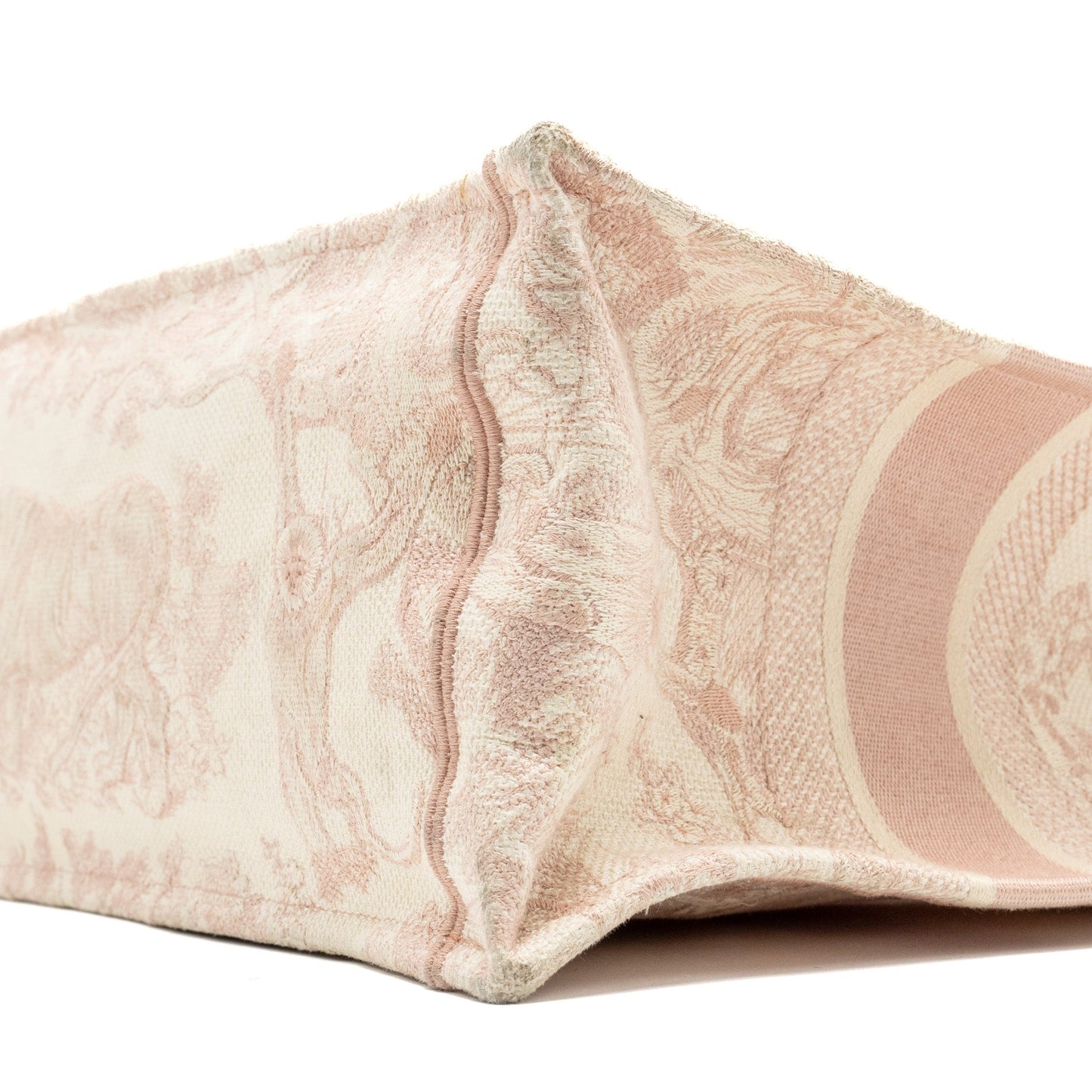 Dior medium book tote pink toile de jouy embroidery