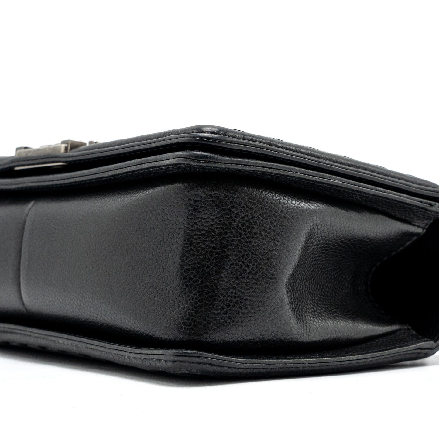 Chanel medium boy bag limited quilted caviar black ruthenium hardware