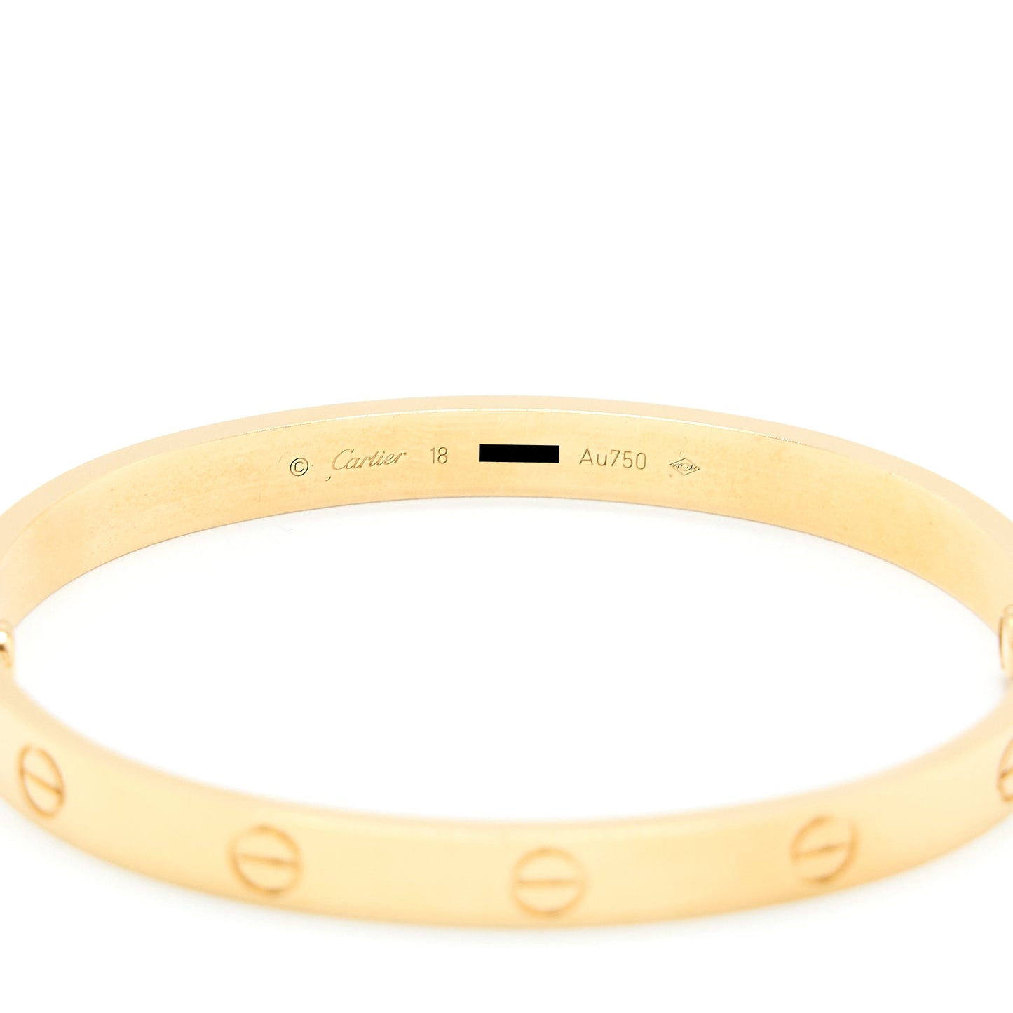 Cartier Size 18 Love Bracelet Yellow Gold
