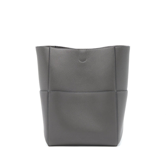 Celine Sangle Bucket Bag Grained Calfskin Grey GHW