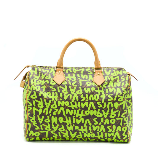 Louis Vuitton Speedy 30 Graffiti Stephen Sprouse Limited Edition With An Extra Strap