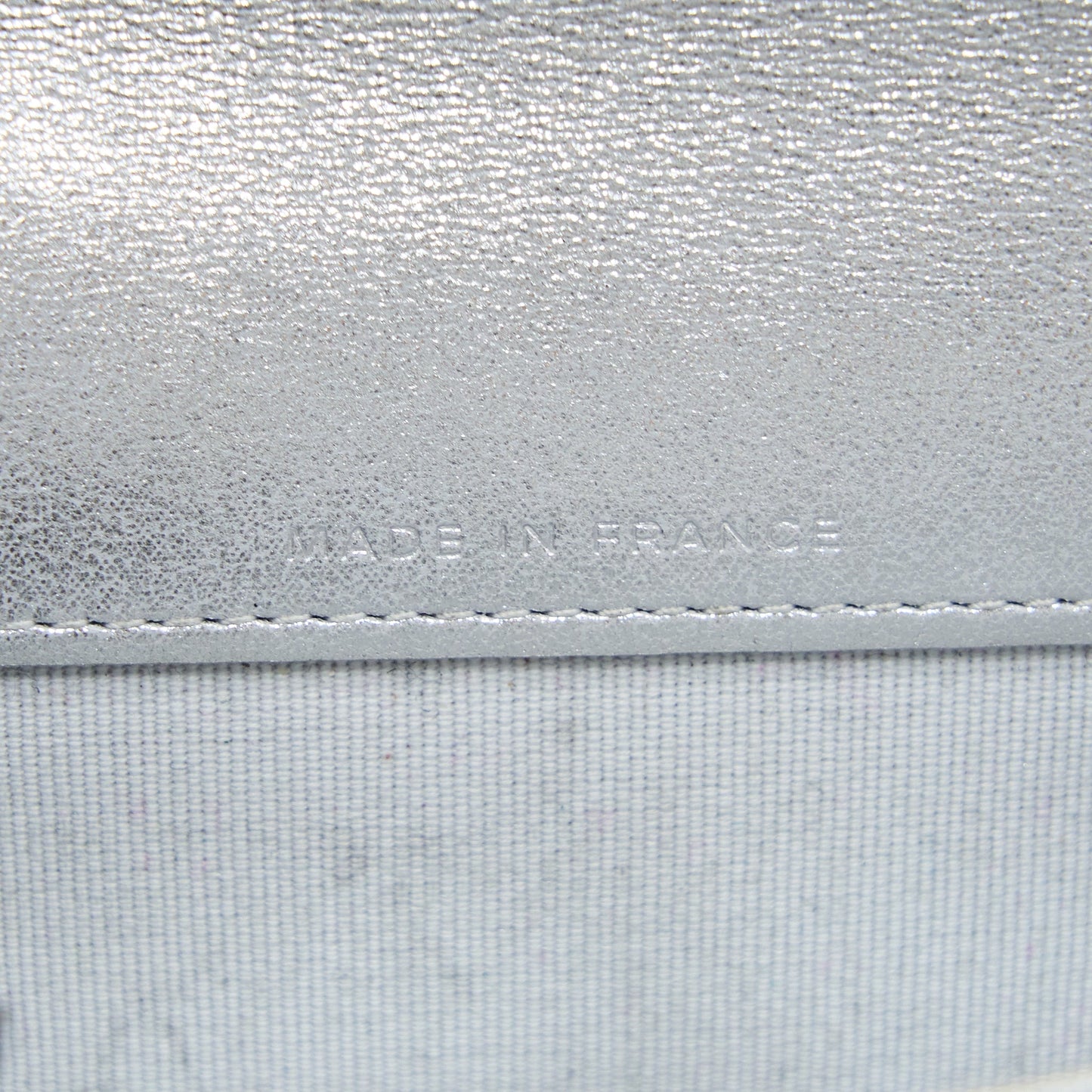 Chanel Quilted Classic Flap Card Holder Lambskin Silver SHW