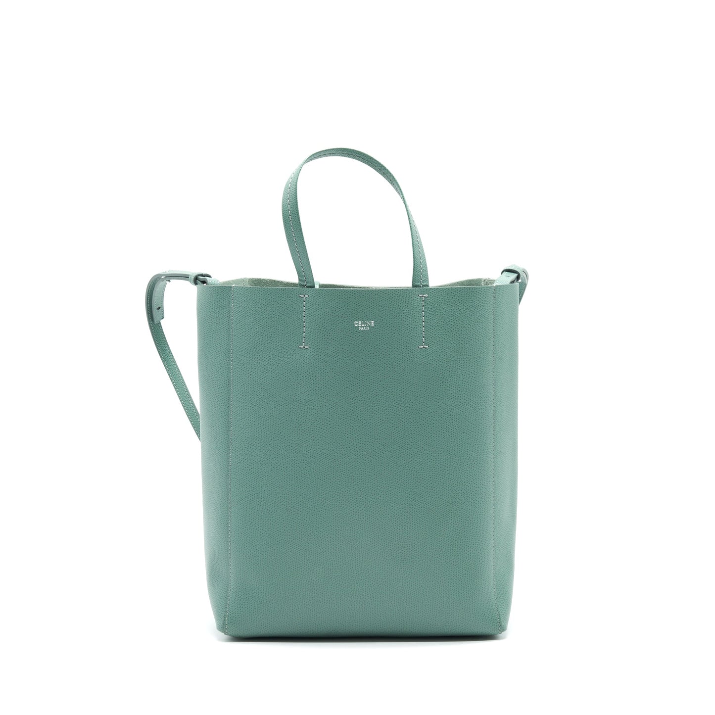 Celine Small Vertical Bucket Bag Deep Mint SHW