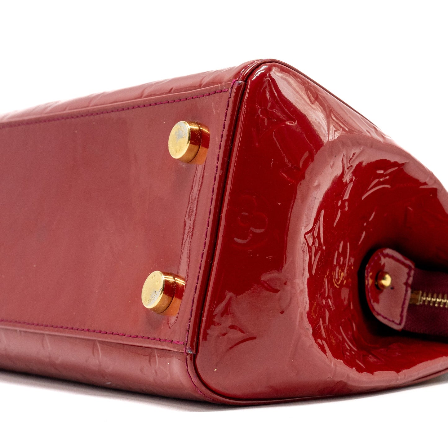LOUIS VUITTON Vernis Brea MM Bag monogram Patent Rose Indian GHW