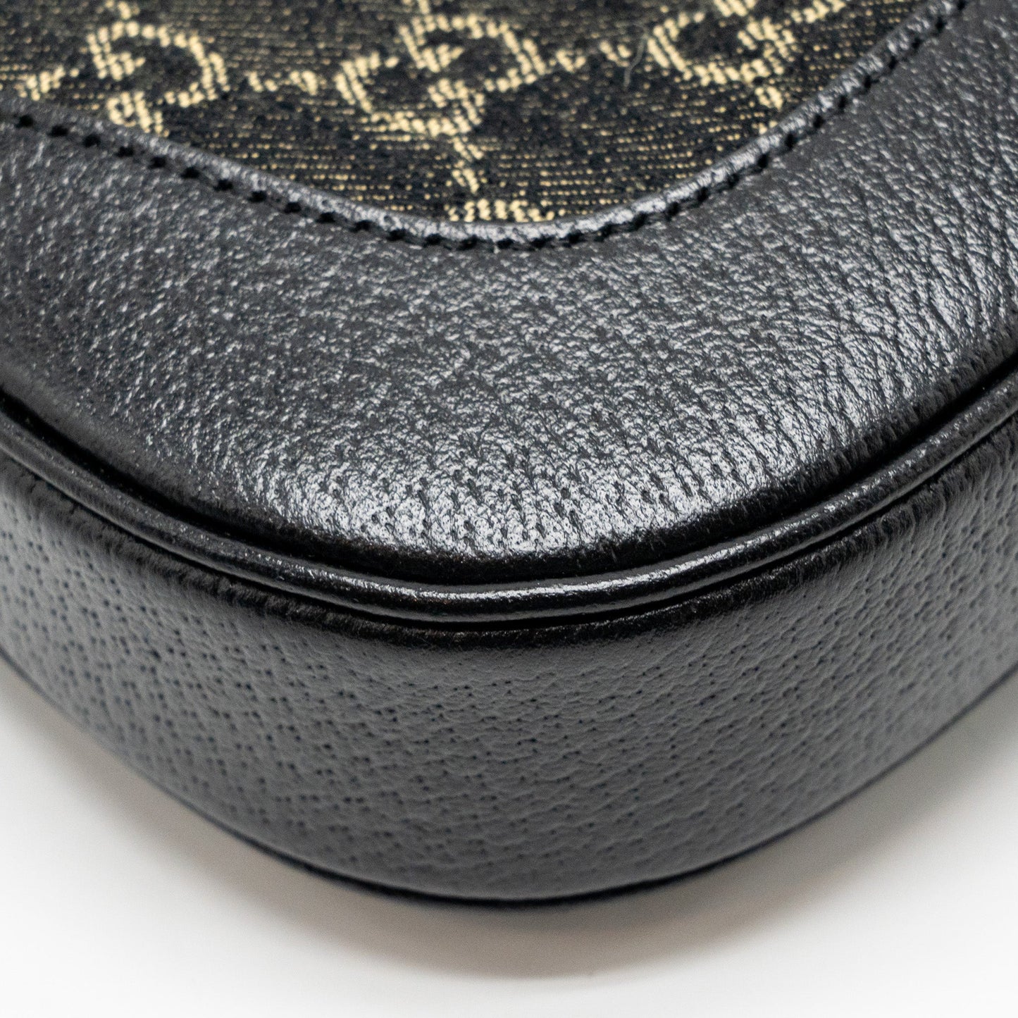 Gucci Jackie 1961 Small Shoulder Bag Denim/Leather Black GHW
