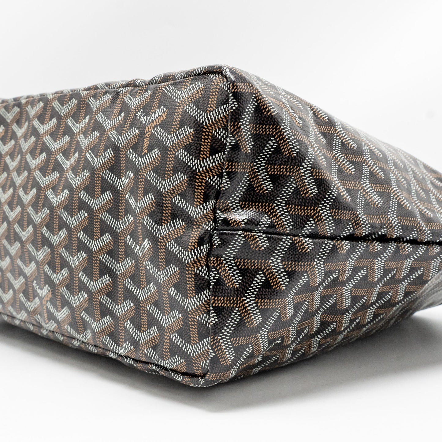 Goyard Saint Louis PM Tote Goyardine Canvas/Calfskin Black SHW