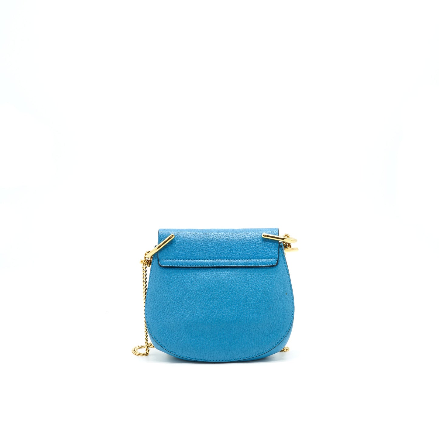 Chloe Mini Drew Shoulder Bag Blue GHW
