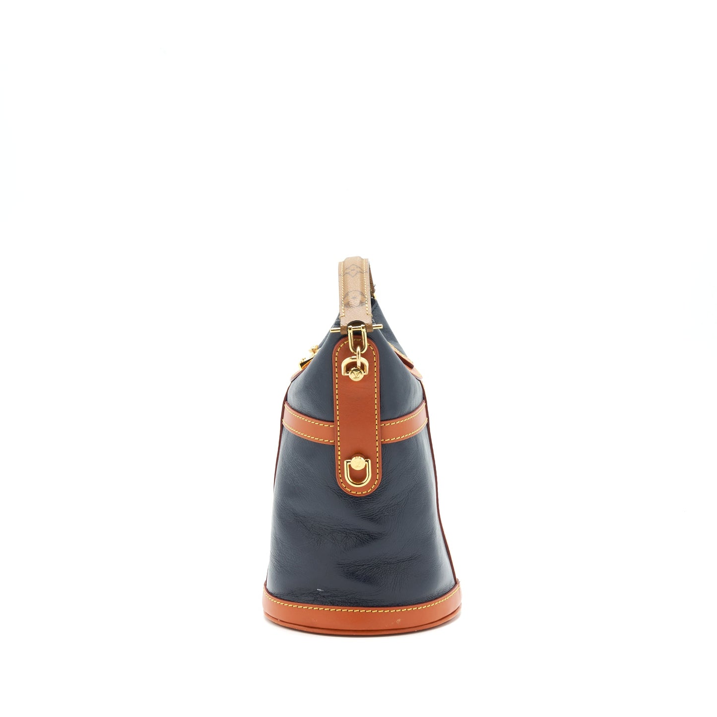 Louis Vuitton Duffle Bag Black GHW With Monogram Strap