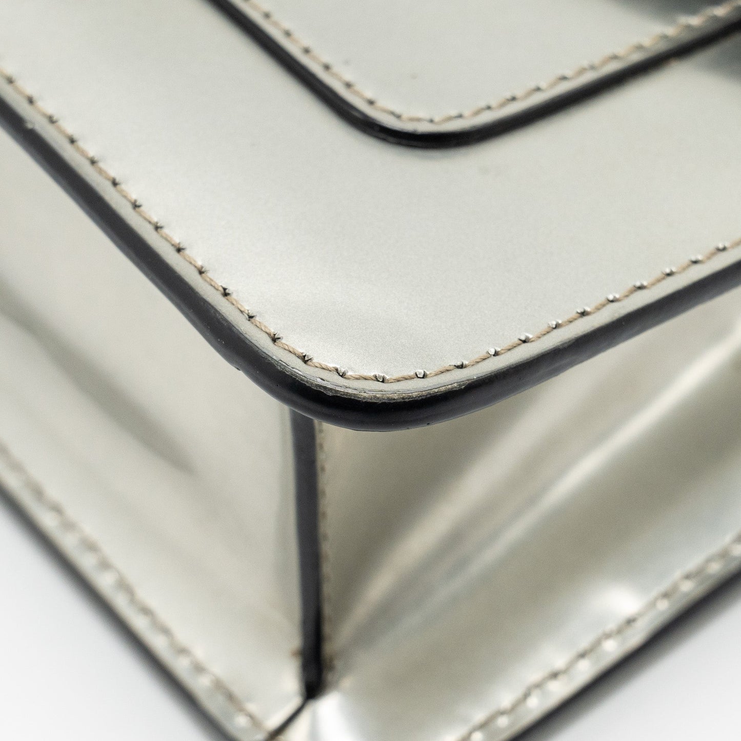 BVLGARI Serpenti Forever Shoulder Bag Leather Silver LGHW