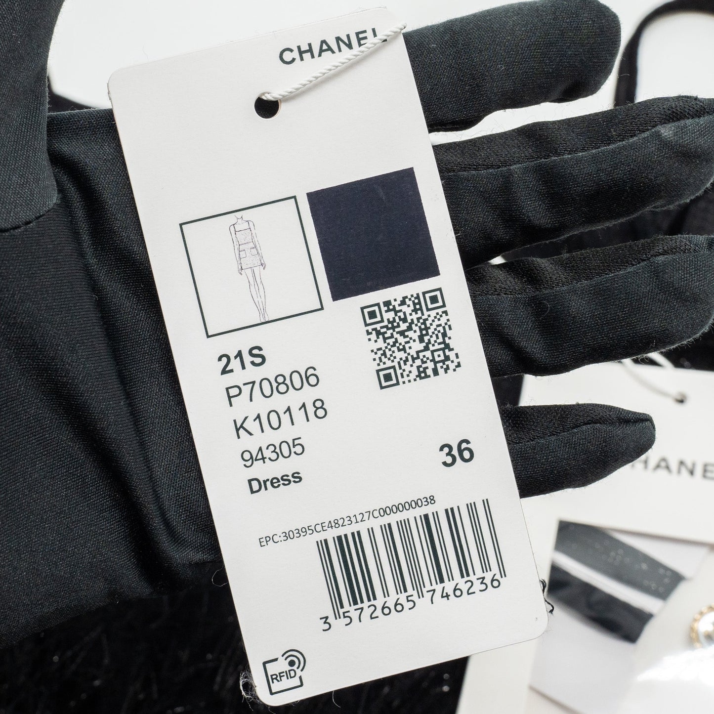 Chanel Size 36 21S Tassel Dress Black
