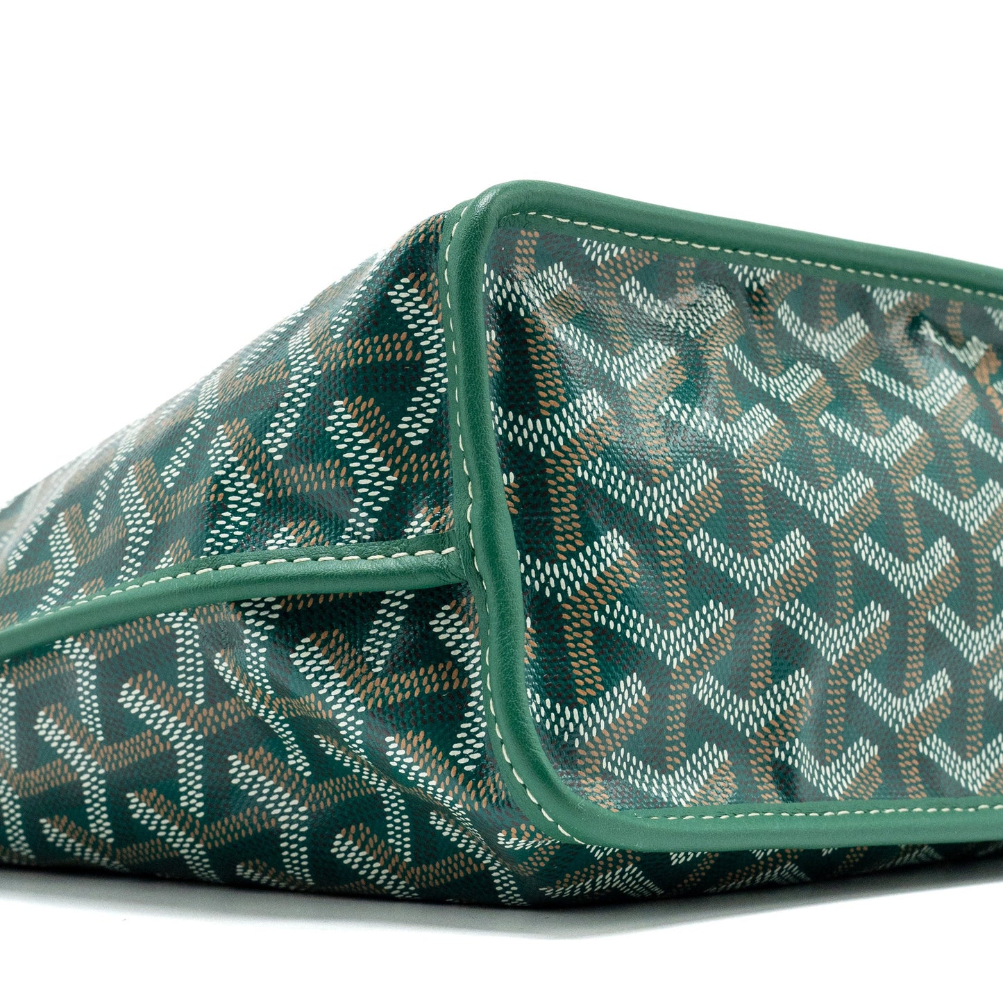 Goyard Mini Anjou Tote Bag Goyardline Canvas/leather Green SHW