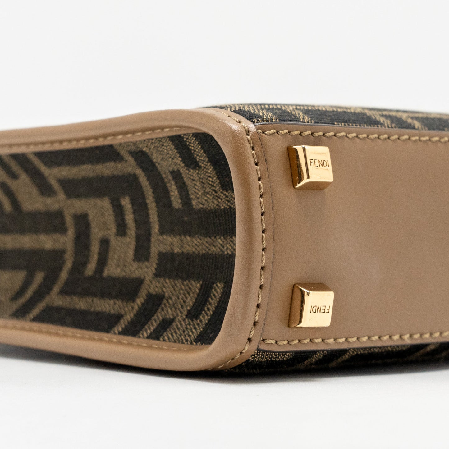 Fendi Mini Sunshine Shopper Bag FF Canvas/Calfskin Brown GHW