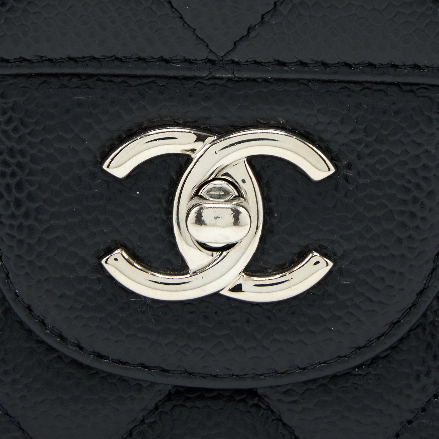 Chanel Classic Jumbo Double Flap Bag Caviar Black SHW