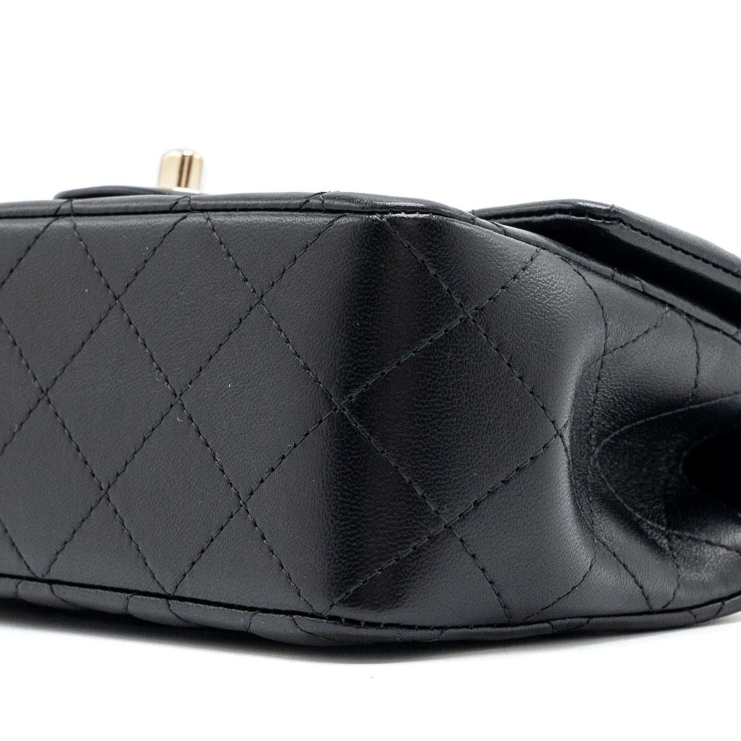 Chanel Top Handle Mini Rectangular Lambskin Black LGHW(Microchip)