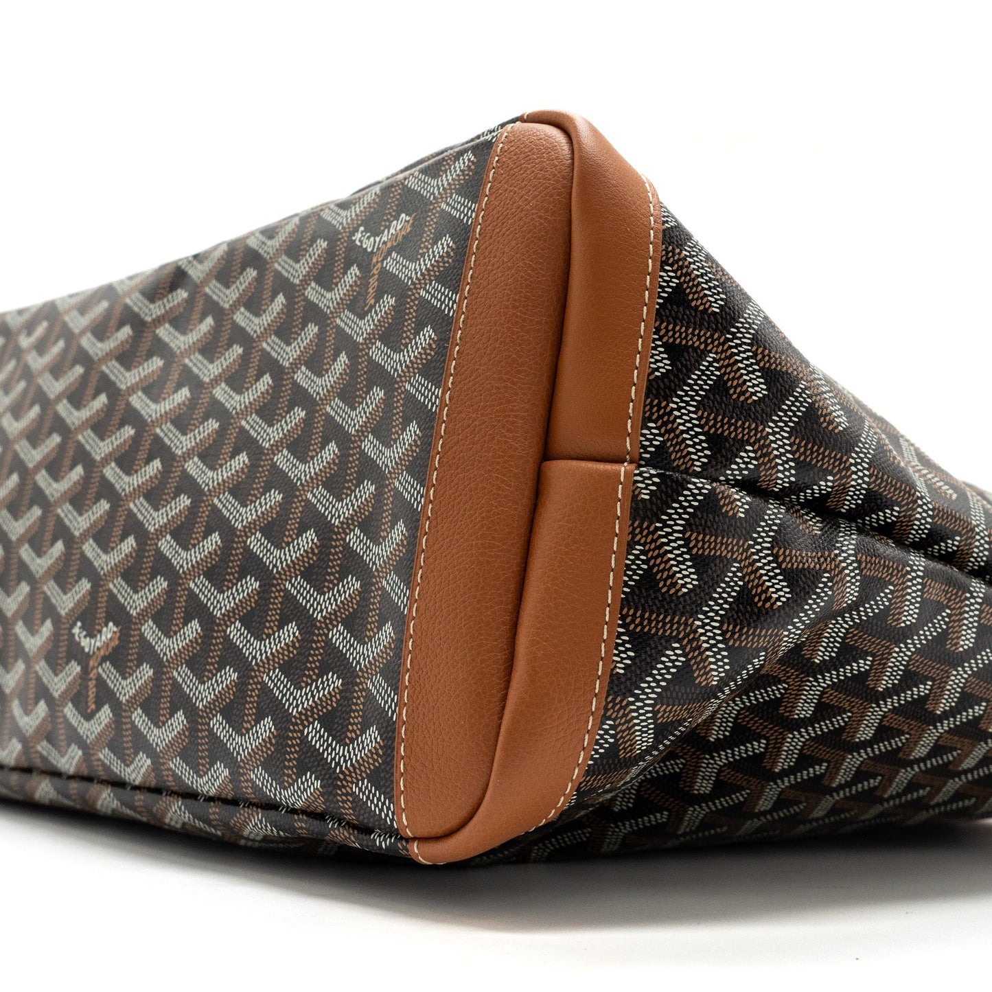 GOYARD ARTOIS MM TOTE GOYARDINE CANVAS Black / Tan SHW