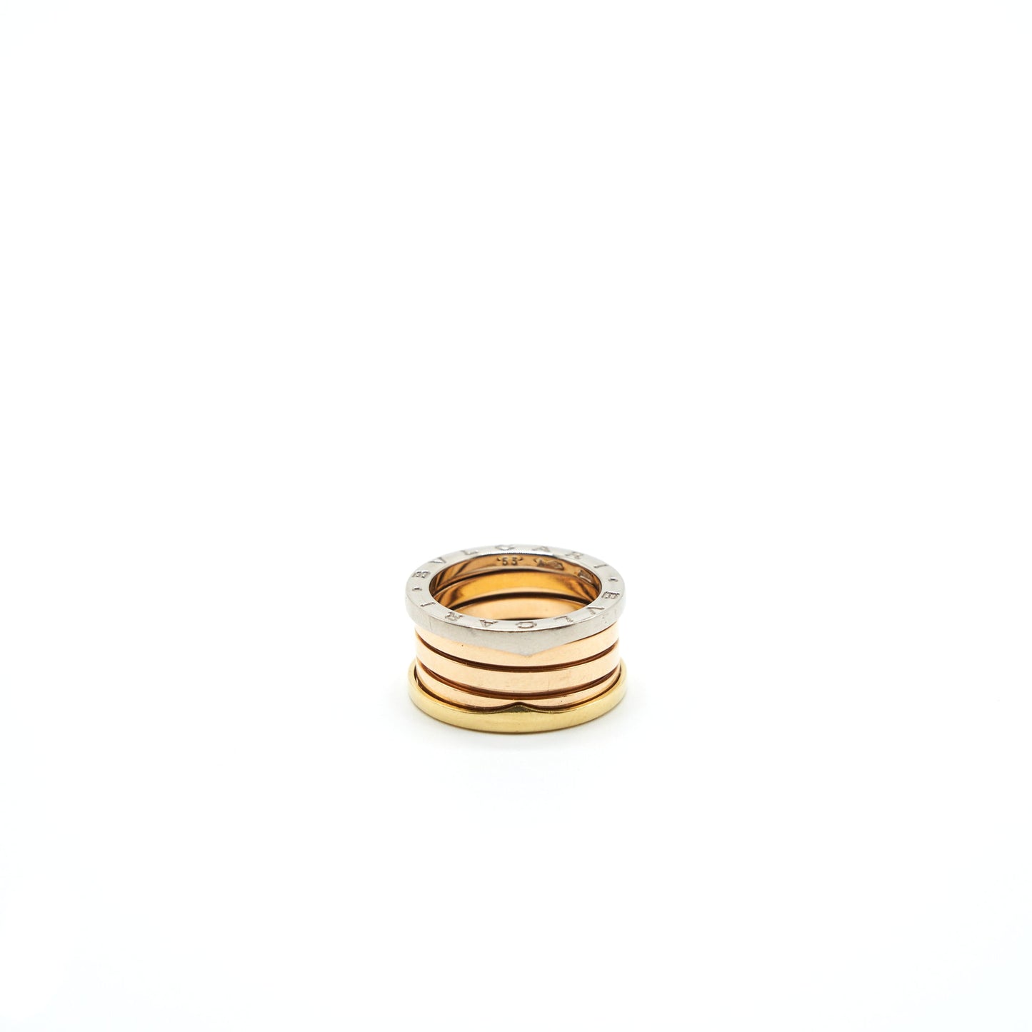 Bvlgari Size 53 B.Zero1 Tri-Colour Gold Ring