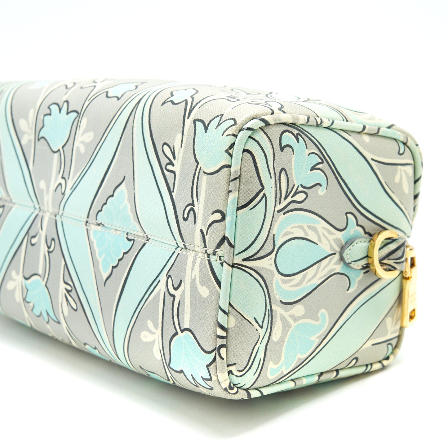 PRADA Print anise Boston Bag