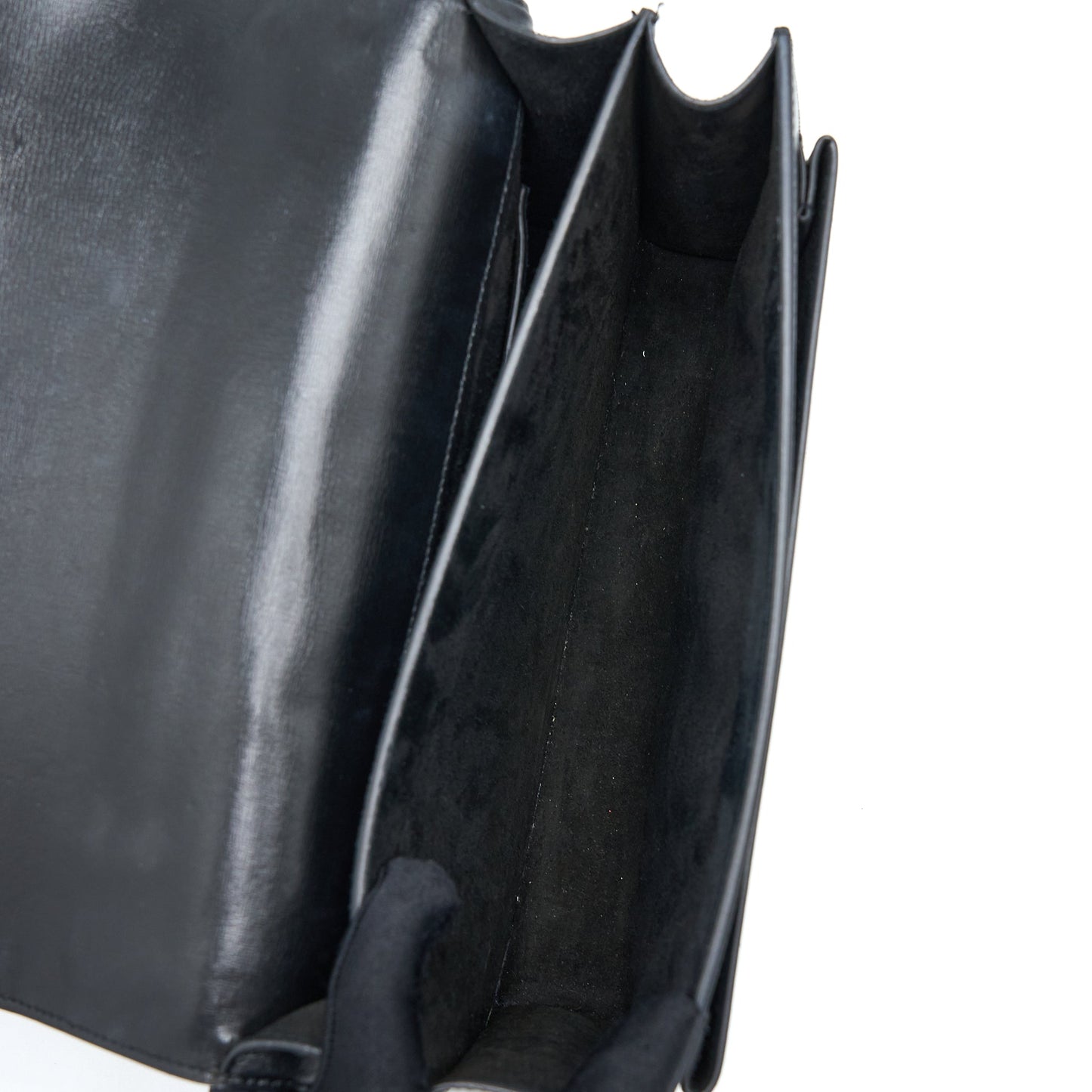Saint Laurent/YSL Sunset Large Chain Bag Calfskin Black SHW