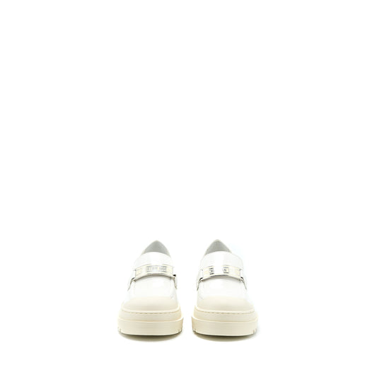Christian Dior Size 36 Code Loafer Brushed Calfskin White SHW