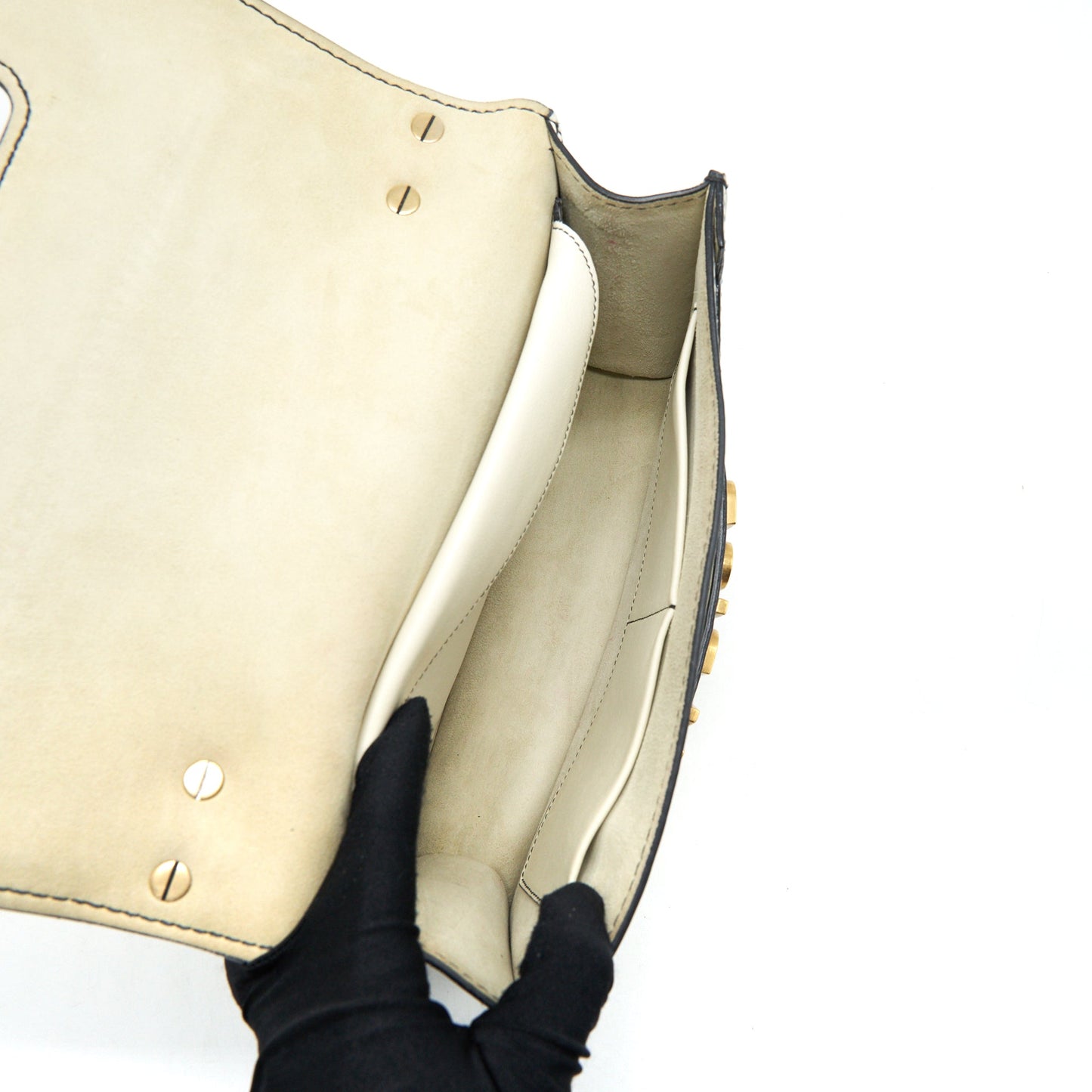 Dior J'adior Flap Bag Chain Bag Clutch White GHW