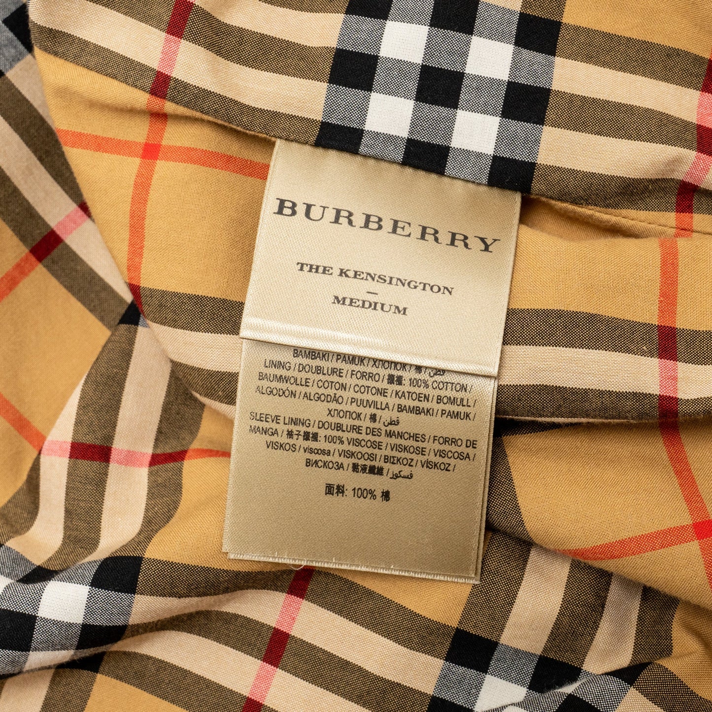 Burberry Size UK8 The Kensington Medium Coat Cotton Brown