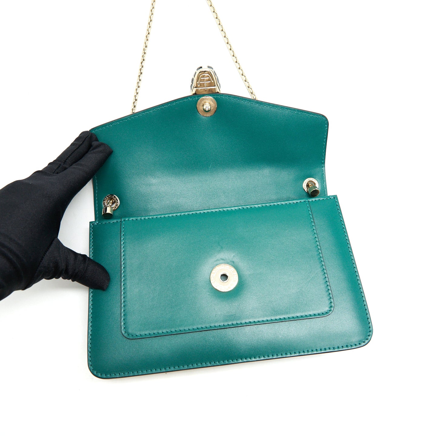 BVLGARI SERPENTI FOREVER Crossbody Bag Green