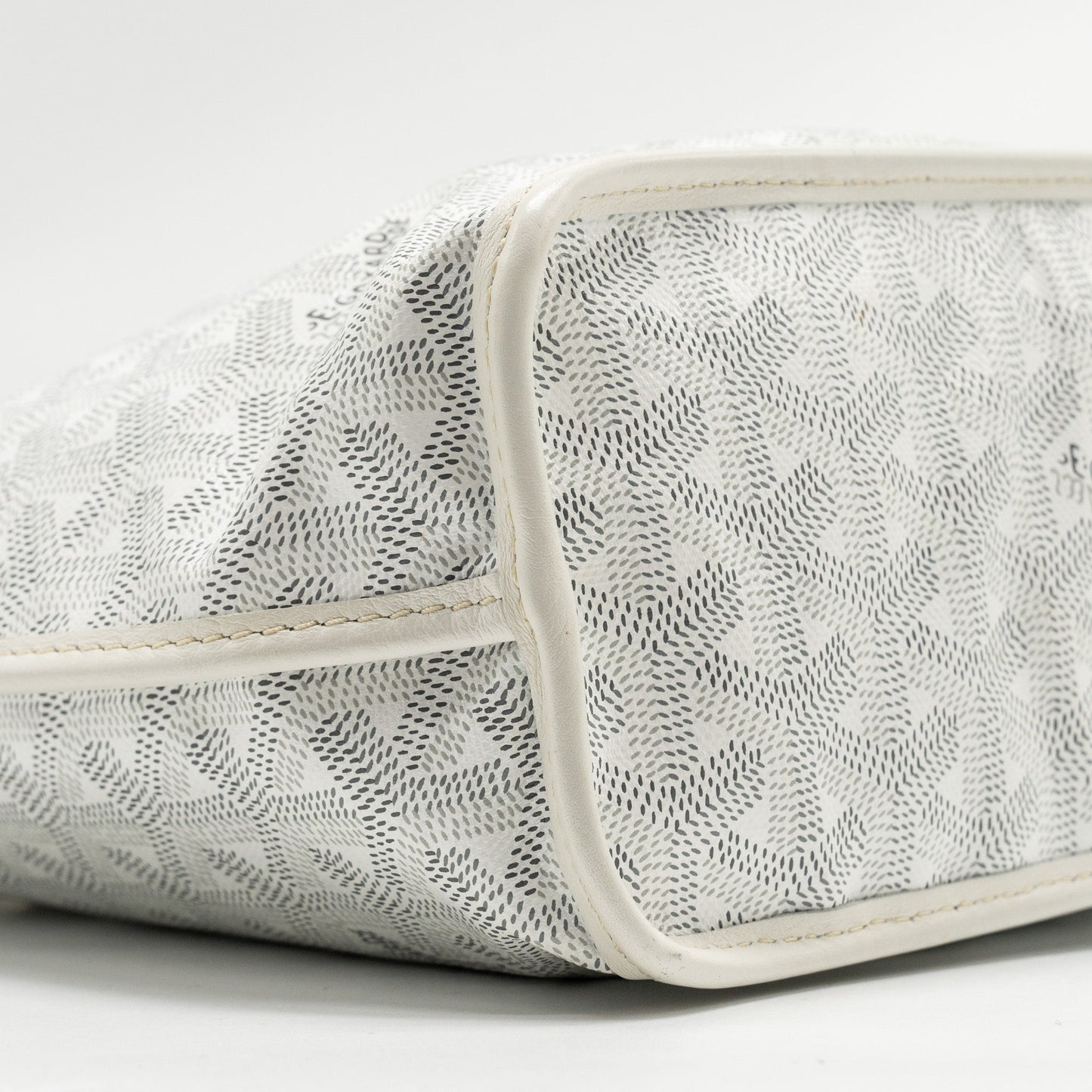 Goyard Mini Anjou Tote bag Heart Goyardline Canvas/Leather White SHW