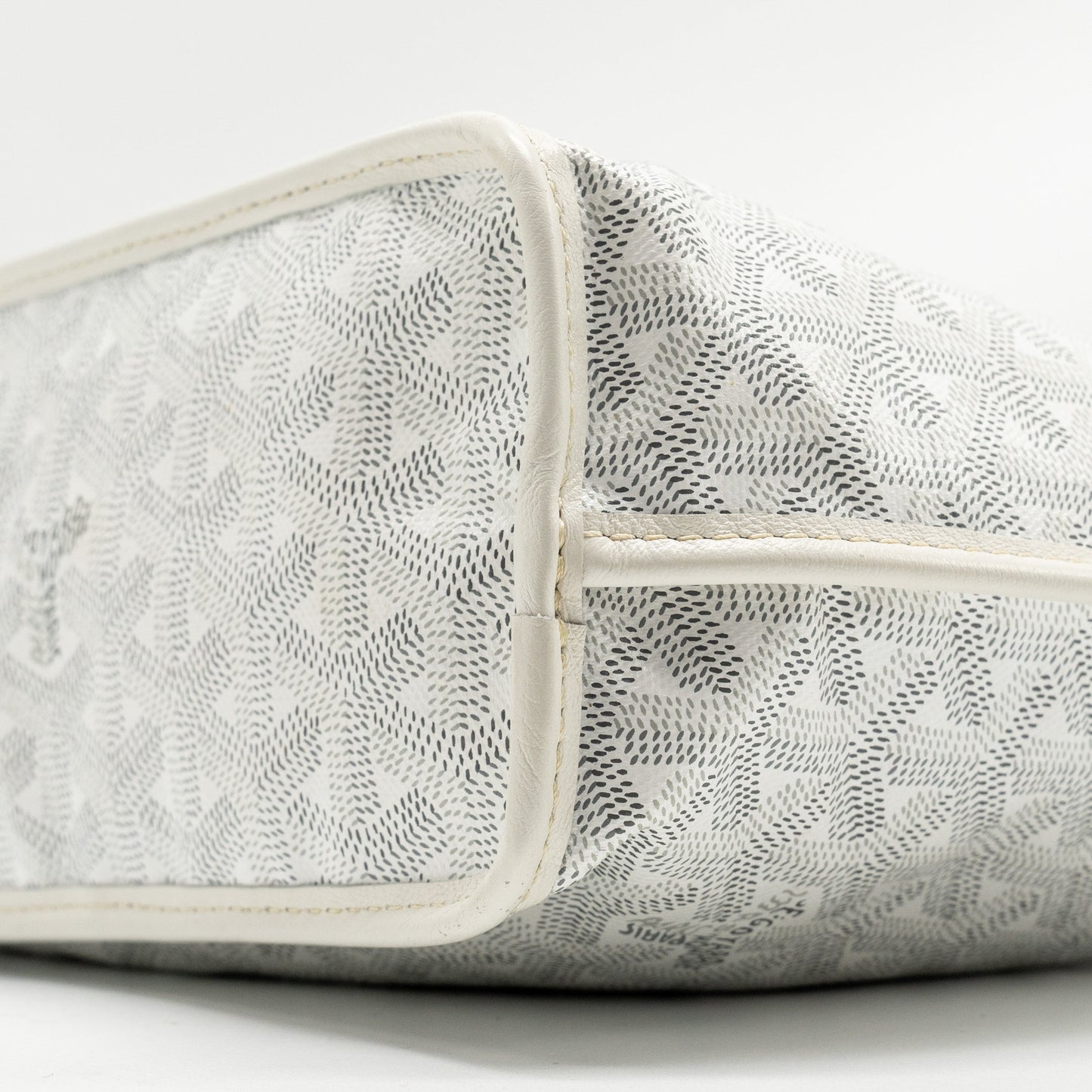 Goyard Mini Anjou Tote bag Heart Goyardline Canvas/Leather White SHW