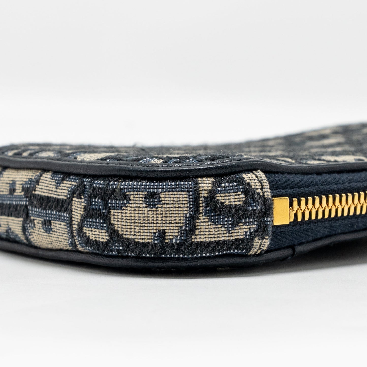 Dior 30 Montaigne Phone Pouch Oblique Jacquard Canvas Navy GHW