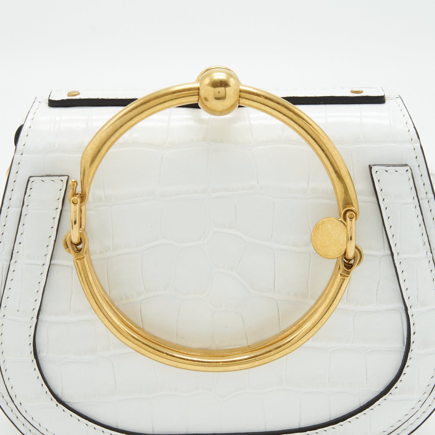 Chloe Nile Shoulder Bag White GHW