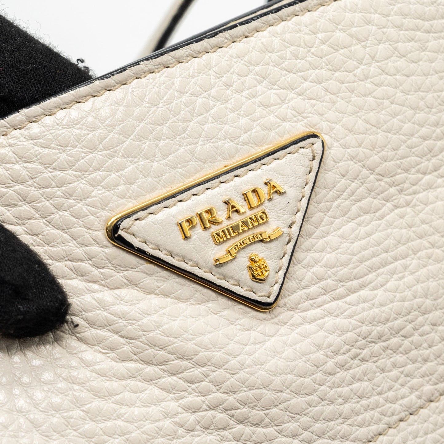 Prada Tote Bag Calfskin White GHW