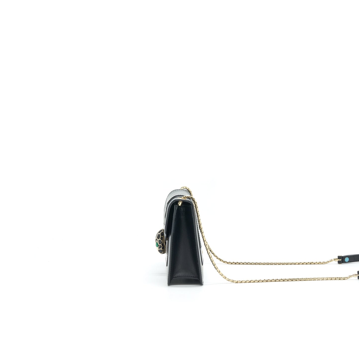 BVLGARI SERPENTI CHAIN BAG IN BLACK