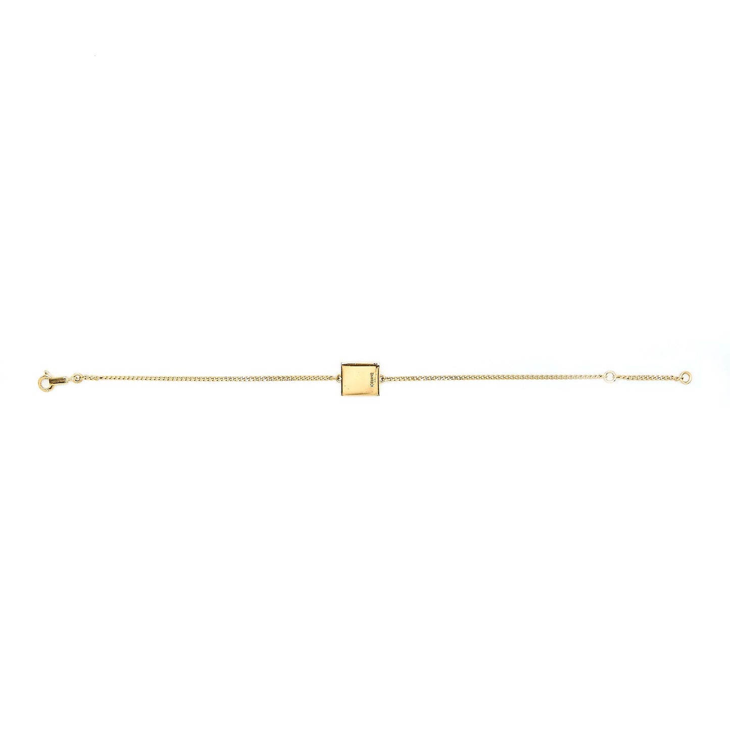 Celine Alphabet J Bracelet In Brass Gold Tone