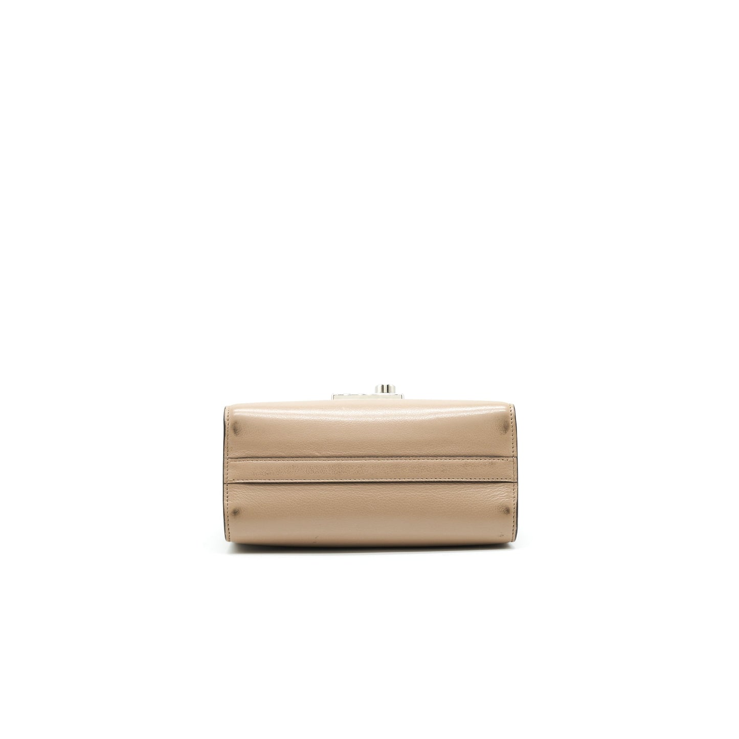 PRADA Small Leather Bag Beige SHW
