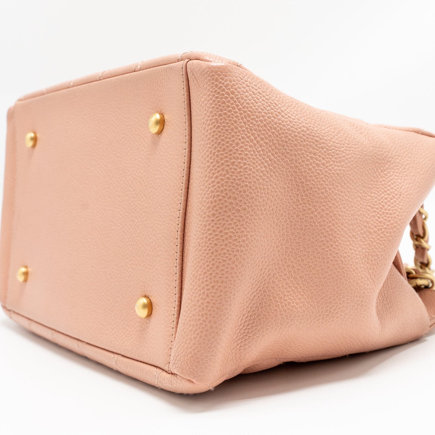 Chanel Petite Timeless Tote Chain Bag Quilted Caviar Pink GHW
