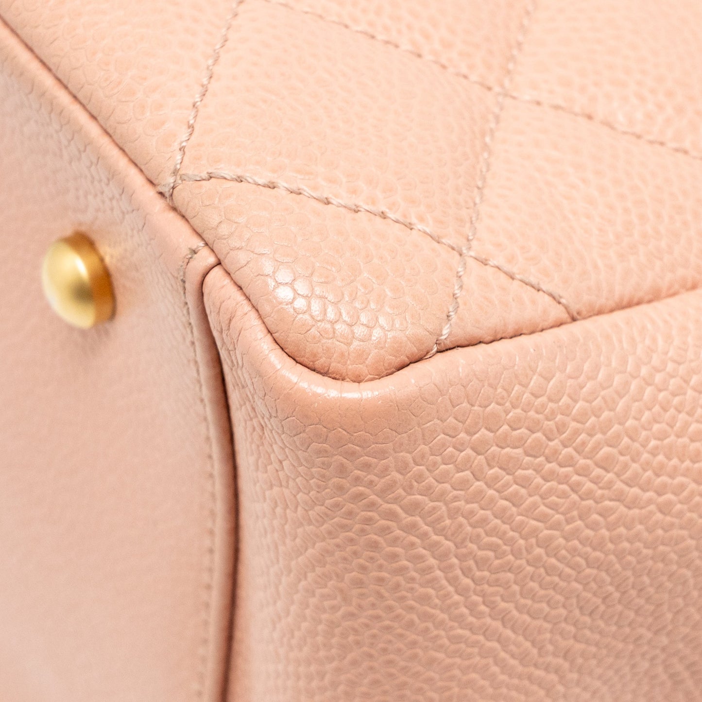 Chanel Petite Timeless Tote Chain Bag Quilted Caviar Pink GHW