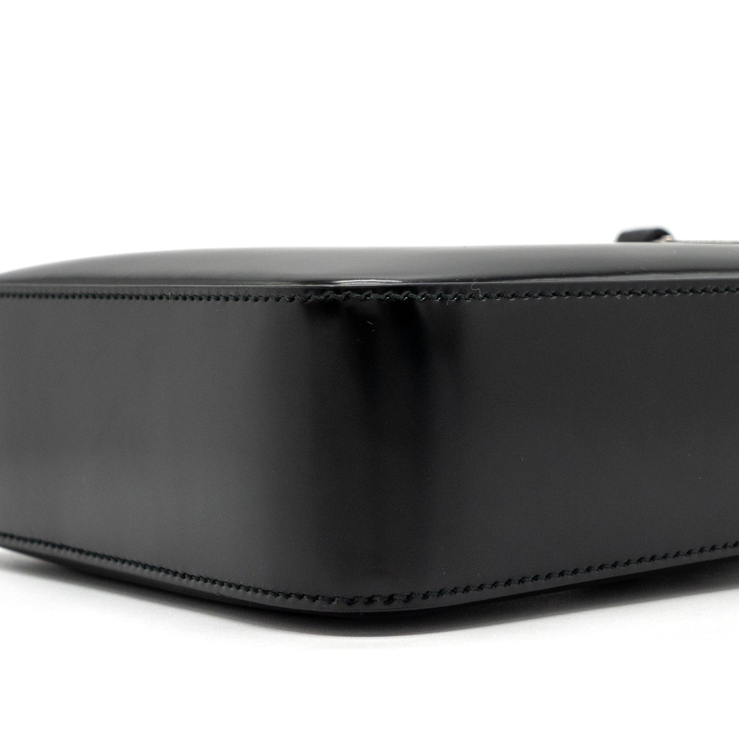 Prada Small Brushed Leather Tote Black SHW